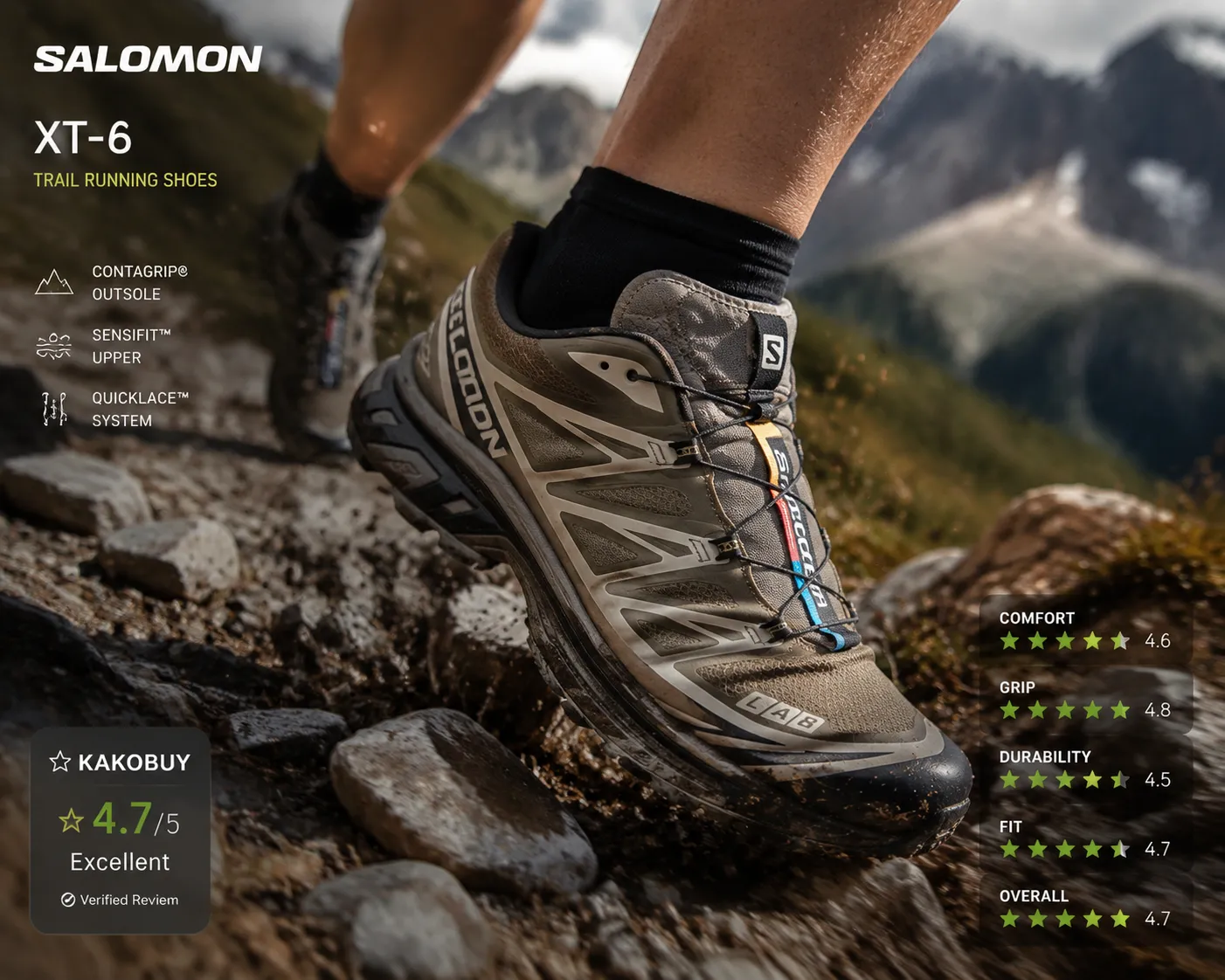 Salomon XT-6 review and quality assessment by Kakobuy
