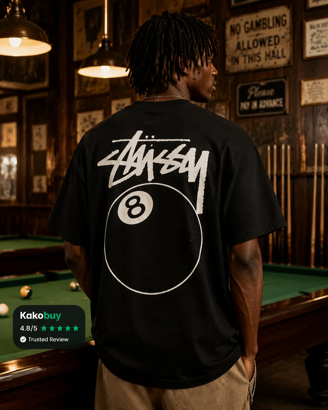 Stussy 8 Ball Tee review and quality assessment by Kakobuy